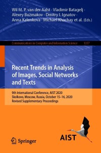 Cover image: Recent Trends in Analysis of Images, Social Networks and Texts 9783030712136