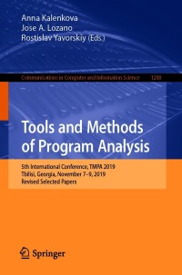 Cover image: Tools and Methods of Program Analysis 9783030714710