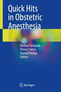 Cover image: Quick Hits in Obstetric Anesthesia 9783030724863