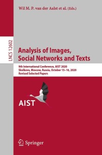 Cover image: Analysis of Images, Social Networks and Texts 9783030726096