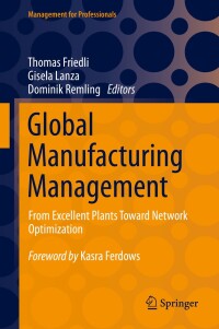Imagen de portada: Global Manufacturing Management 9783030727390