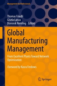 Cover image: Global Manufacturing Management 9783030727390