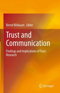 Cover image: Trust and Communication 9783030729448