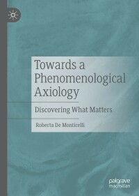 Immagine di copertina: Towards a Phenomenological Axiology 9783030739829