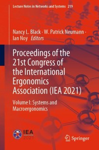 Immagine di copertina: Proceedings of the 21st Congress of the International Ergonomics Association (IEA 2021) 9783030746018