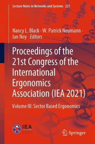 Imagen de portada: Proceedings of the 21st Congress of the International Ergonomics Association (IEA 2021) 9783030746070