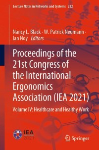 Imagen de portada: Proceedings of the 21st Congress of the International Ergonomics Association (IEA 2021) 9783030746100