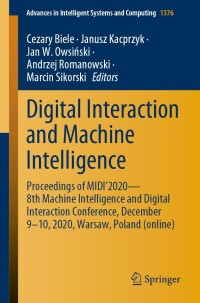 Cover image: Digital Interaction and Machine Intelligence 9783030747275