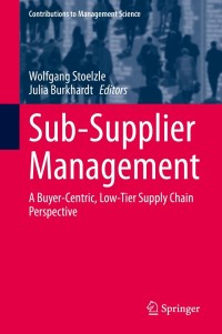 Cover image: Sub-Supplier Management 9783030755744