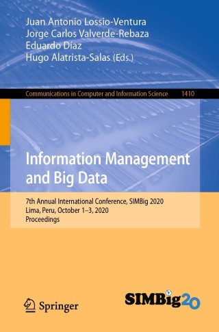 Titelbild: Information Management and Big Data 9783030762278