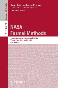 Imagen de portada: NASA Formal Methods 9783030763831