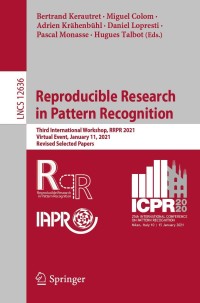 Immagine di copertina: Reproducible Research in Pattern Recognition 9783030764227