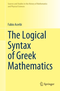 Imagen de portada: The Logical Syntax of Greek Mathematics 9783030769581