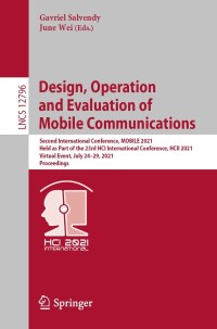 Imagen de portada: Design, Operation  and Evaluation of  Mobile Communications 9783030770242