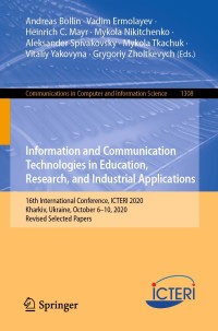 Cover image: Information and Communication Technologies in Education, Research, and Industrial Applications 9783030775919