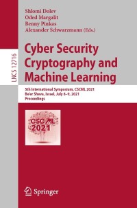 Cover image: Cyber Security Cryptography and Machine Learning 9783030780852