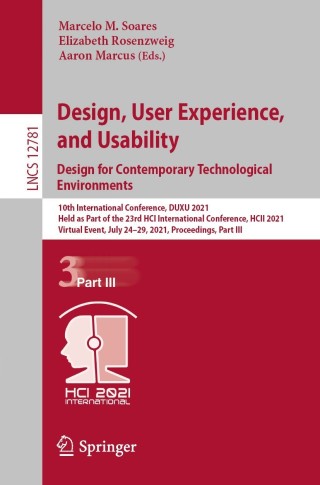 Imagen de portada: Design, User Experience, and Usability:  Design for Contemporary Technological Environments 9783030782269
