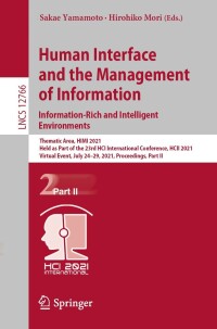 Imagen de portada: Human Interface and the Management of Information. Information-Rich and Intelligent Environments 9783030783600