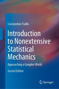 Cover image: Introduction to Nonextensive Statistical Mechanics 2nd edition 9783030795689