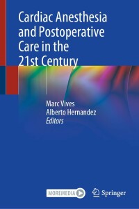 Cover image: Cardiac Anesthesia and Postoperative Care in the 21st Century 9783030797201