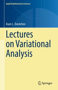 Cover image: Lectures on Variational Analysis 9783030799106