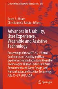Cover image: Advances in Usability, User Experience, Wearable and Assistive Technology 9783030800901