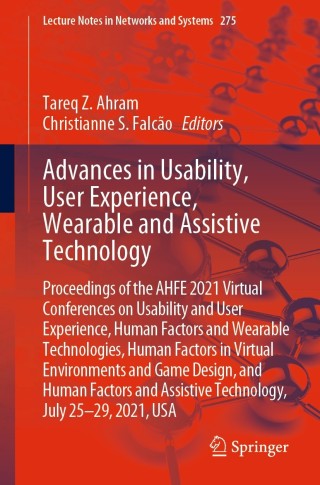 Omslagafbeelding: Advances in Usability, User Experience, Wearable and Assistive Technology 9783030800901