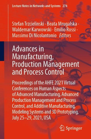 Cover image: Advances in Manufacturing, Production Management and Process Control 9783030804619