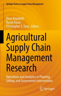 Imagen de portada: Agricultural Supply Chain Management Research 9783030814229