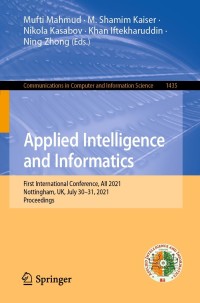 Cover image: Applied Intelligence and Informatics 9783030822682