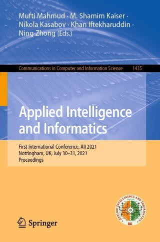 Cover image: Applied Intelligence and Informatics 9783030822682