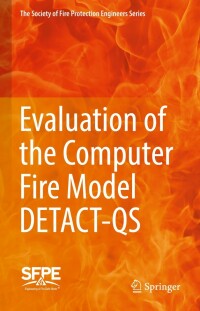 Omslagafbeelding: Evaluation of the Computer Fire Model DETACT-QS 9783030822941