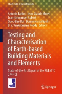 Imagen de portada: Testing and Characterisation of Earth-based Building Materials and Elements 9783030832964