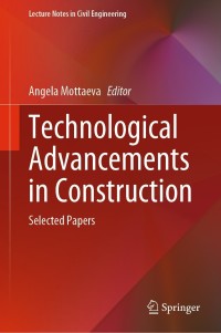 Cover image: Technological Advancements in Construction 9783030839161