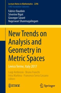 Imagen de portada: New Trends on Analysis and Geometry in Metric Spaces 9783030841409