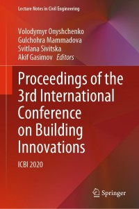 Imagen de portada: Proceedings of the 3rd International Conference on Building Innovations 9783030850425