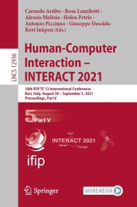 Imagen de portada: Human-Computer Interaction – INTERACT 2021 9783030856069