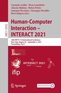 Cover image: Human-Computer Interaction – INTERACT 2021 9783030856229