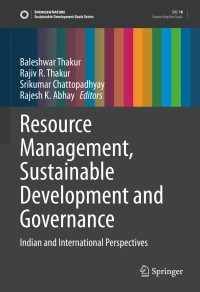 Cover image: Resource Management, Sustainable Development and Governance 9783030858384