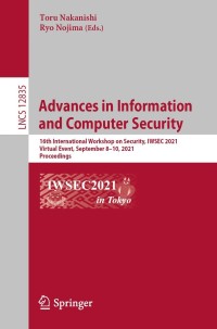 Imagen de portada: Advances in Information and Computer Security 9783030859862