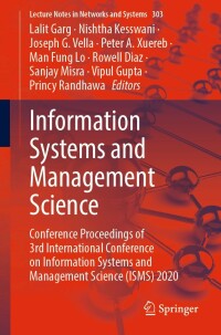 Cover image: Information Systems and Management Science 9783030862220