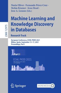 Imagen de portada: Machine Learning and Knowledge Discovery in Databases. Research Track 9783030864859