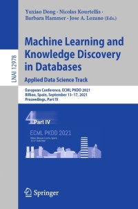 Imagen de portada: Machine Learning and Knowledge Discovery in Databases. Applied Data Science Track 9783030865139