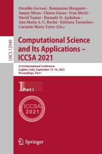 Imagen de portada: Computational Science and Its Applications – ICCSA 2021 9783030866525