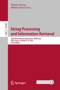 Omslagafbeelding: String Processing and Information Retrieval 9783030866914