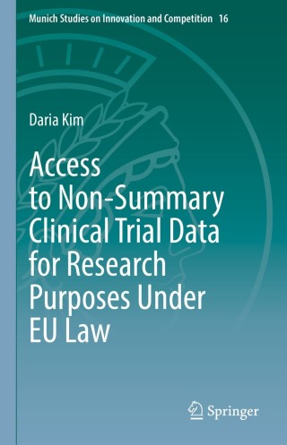 Cover image: Access to Non-Summary Clinical Trial Data for Research Purposes Under EU Law 9783030867775