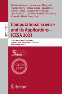 Cover image: Computational Science and Its Applications – ICCSA 2021 9783030869694