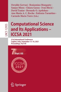 Immagine di copertina: Computational Science and Its Applications – ICCSA 2021 9783030870065