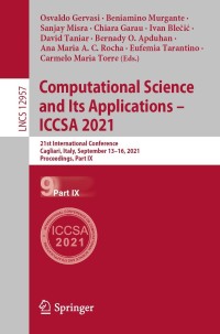 Immagine di copertina: Computational Science and Its Applications – ICCSA 2021 9783030870126