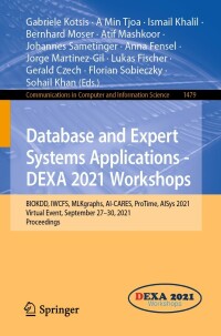 Cover image: Database and Expert Systems Applications - DEXA 2021 Workshops 9783030871000